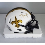 Taysom Hill signed New Orleans Saints Lunar Eclipse mini helmet Beckett Authenticated